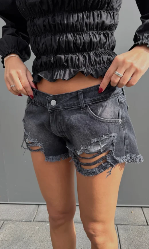Short Negro Def Tiro Bajo - BEKKA