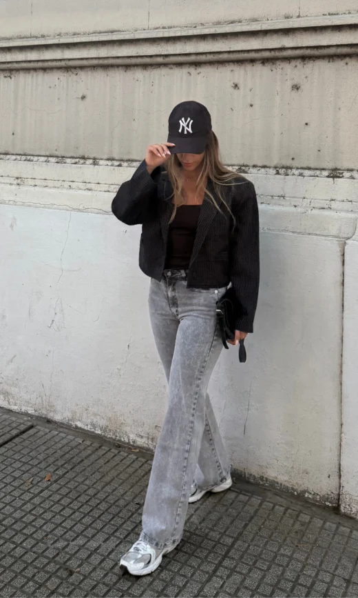 Wleg Elastizado Gris Tiro Medio - BLIS