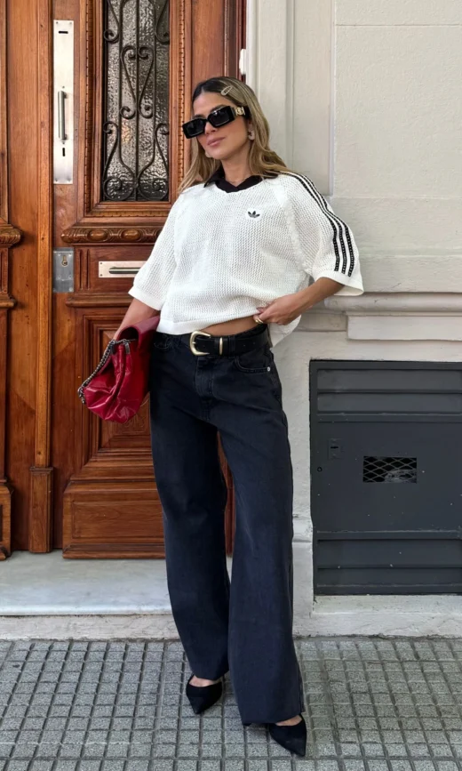 Wleg Negro Gastado Tiro Medio - LUSH BLACK