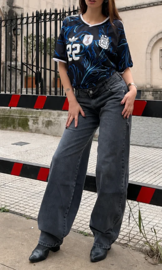 Baggy Negro Det. Tiro Bajo - ATENEA
